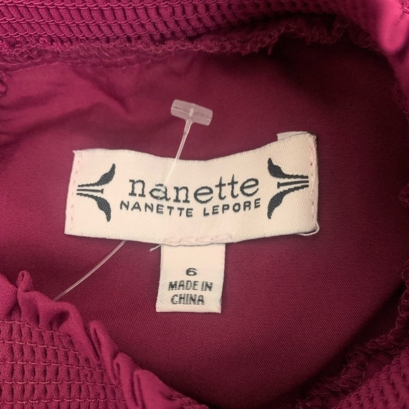 NWT- Nanette Lepore Sleeveless Smocked Blouson Dress - Size 6 - Picture 8 of 10